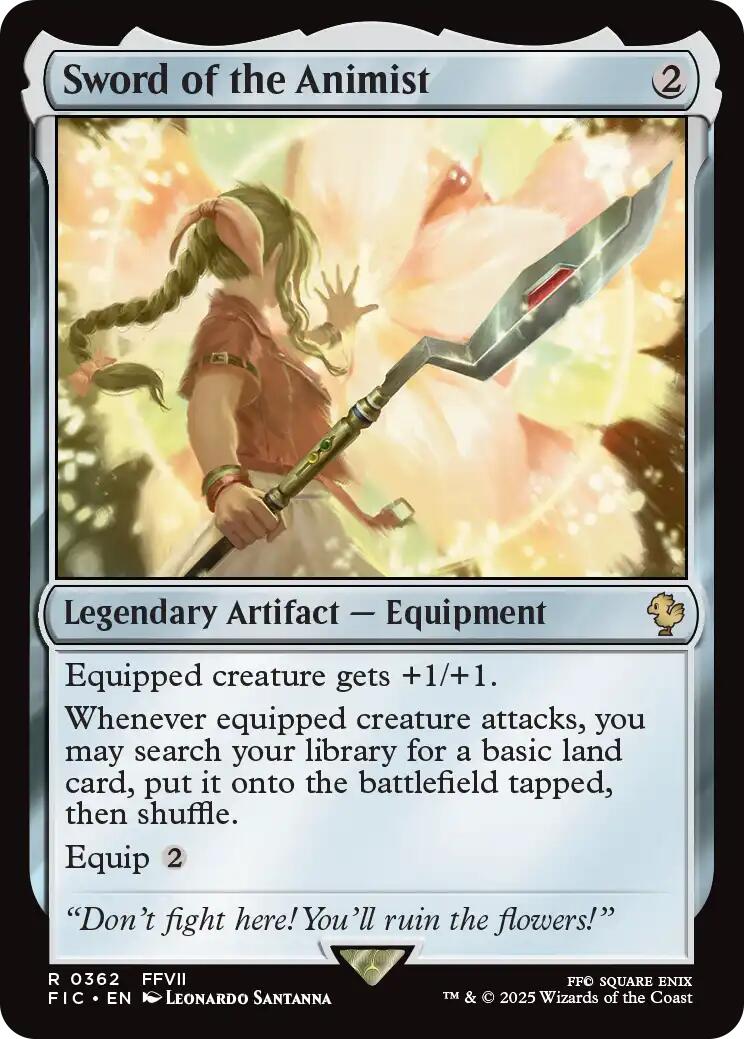 Sword of the Animist (Surge Foil) [FINAL FANTASY Commander] | Boutique FDB TCG