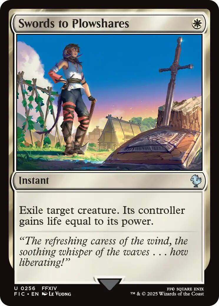 Swords to Plowshares (Surge Foil) [FINAL FANTASY Commander] | Boutique FDB TCG
