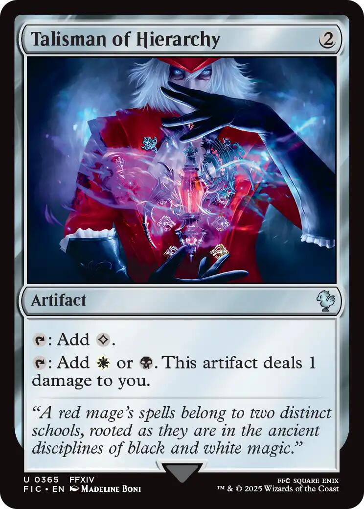 Talisman of Hierarchy (Surge Foil) [FINAL FANTASY Commander] | Boutique FDB TCG