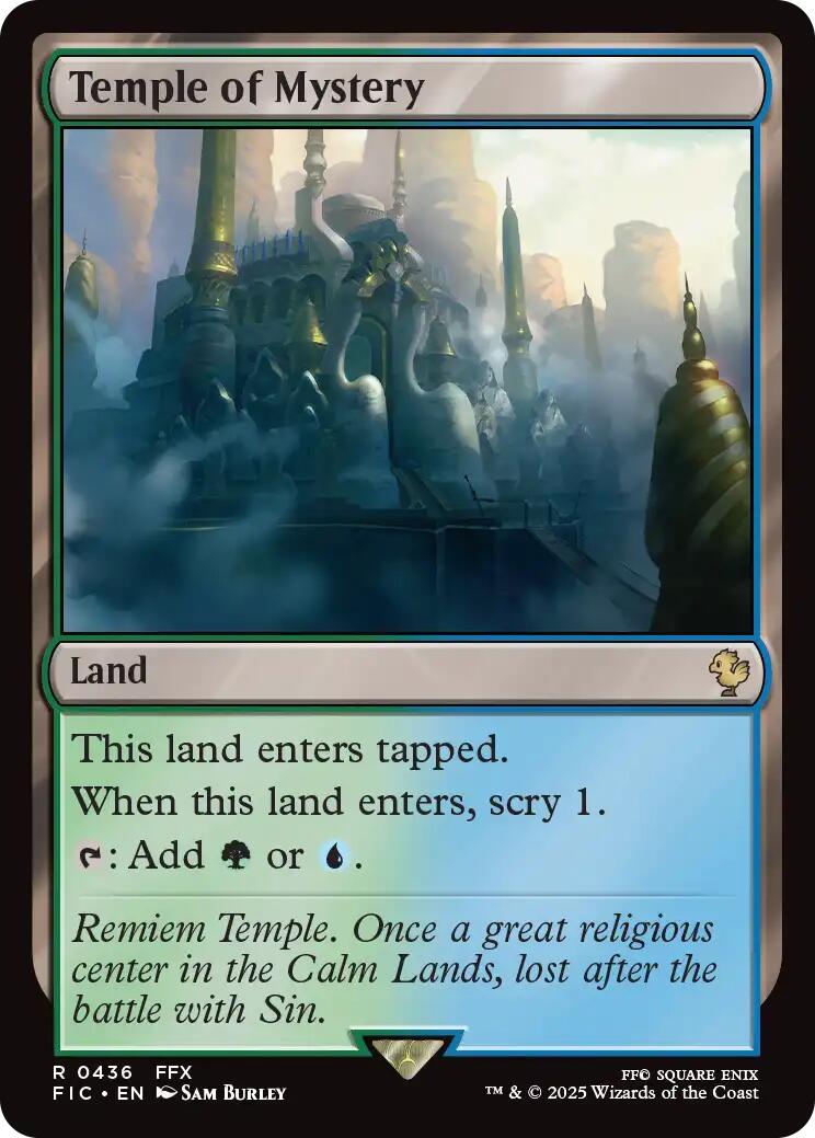 Temple of Mystery (Surge Foil) [FINAL FANTASY Commander] | Boutique FDB TCG