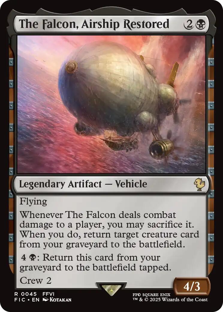 The Falcon, Airship Restored (Surge Foil) [FINAL FANTASY Commander] | Boutique FDB TCG
