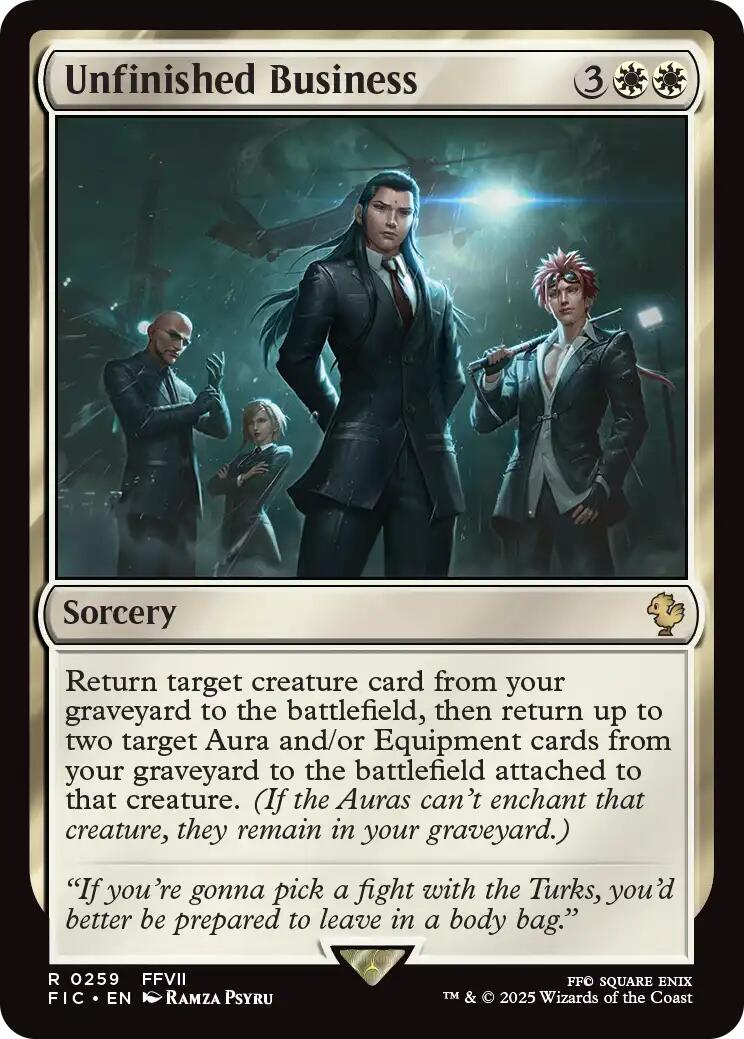 Unfinished Business (Surge Foil) [FINAL FANTASY Commander] | Boutique FDB TCG