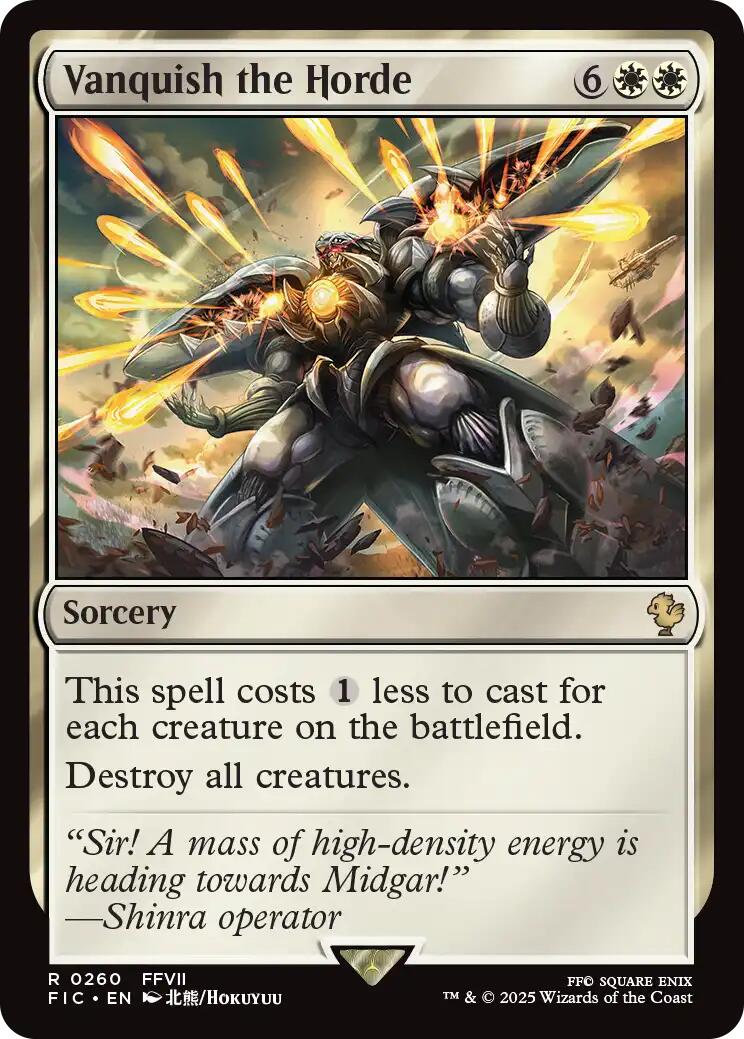 Vanquish the Horde (Surge Foil) [FINAL FANTASY Commander] | Boutique FDB TCG