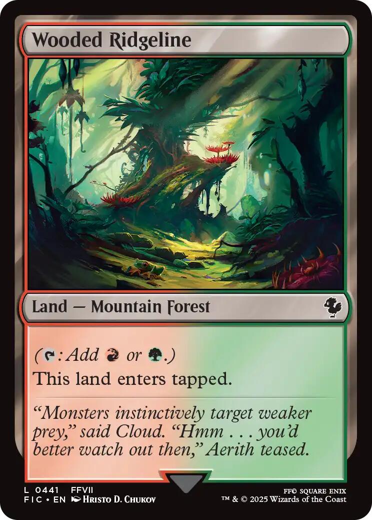 Wooded Ridgeline (Surge Foil) [FINAL FANTASY Commander] | Boutique FDB TCG