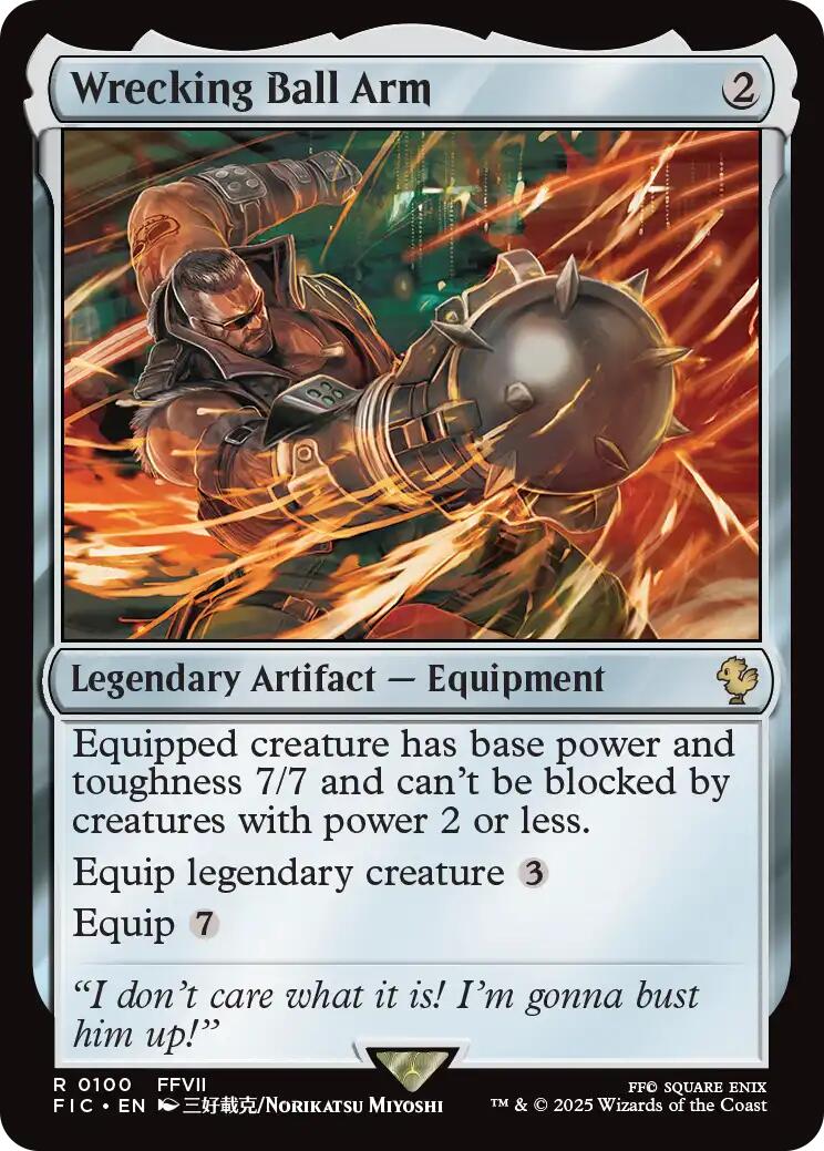 Wrecking Ball Arm (Surge Foil) [FINAL FANTASY Commander] | Boutique FDB TCG