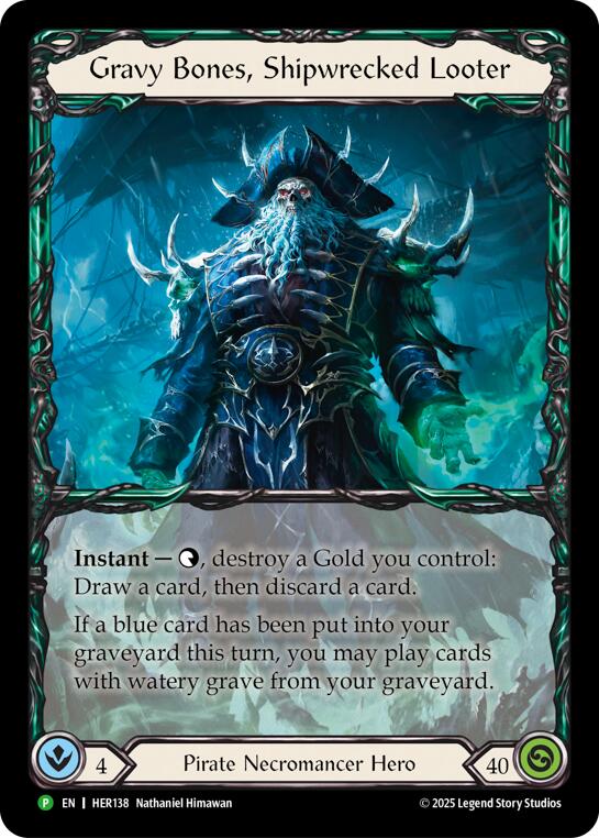 Gravy Bones, Shipwrecked Looter [HER138] (Promo)  Rainbow Foil | Boutique FDB TCG