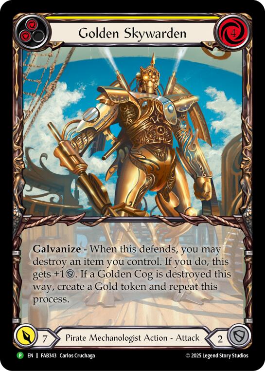 Golden Skywarden [FAB343] (Promo)  Rainbow Foil | Boutique FDB TCG