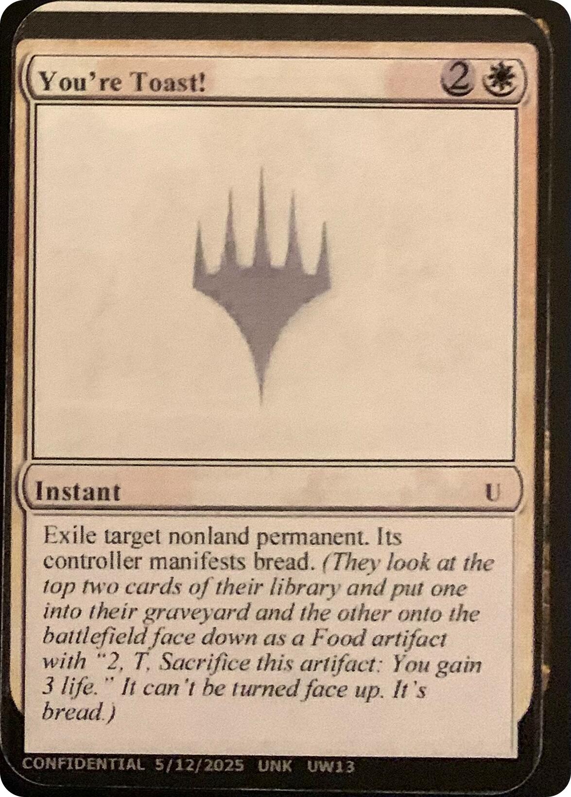 You're Toast! [Unknown Event] | Boutique FDB TCG