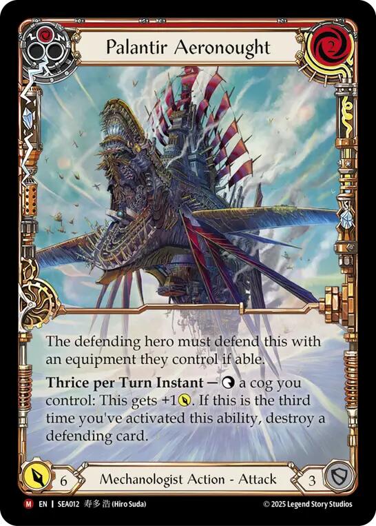 Palantir Aeronought (Extended Art) [SEA012] (High Seas)  Rainbow Foil | Boutique FDB TCG