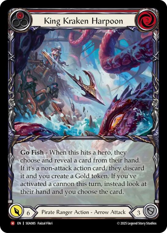 King Kraken Harpoon (Extended Art) [SEA085] (High Seas)  Rainbow Foil | Boutique FDB TCG