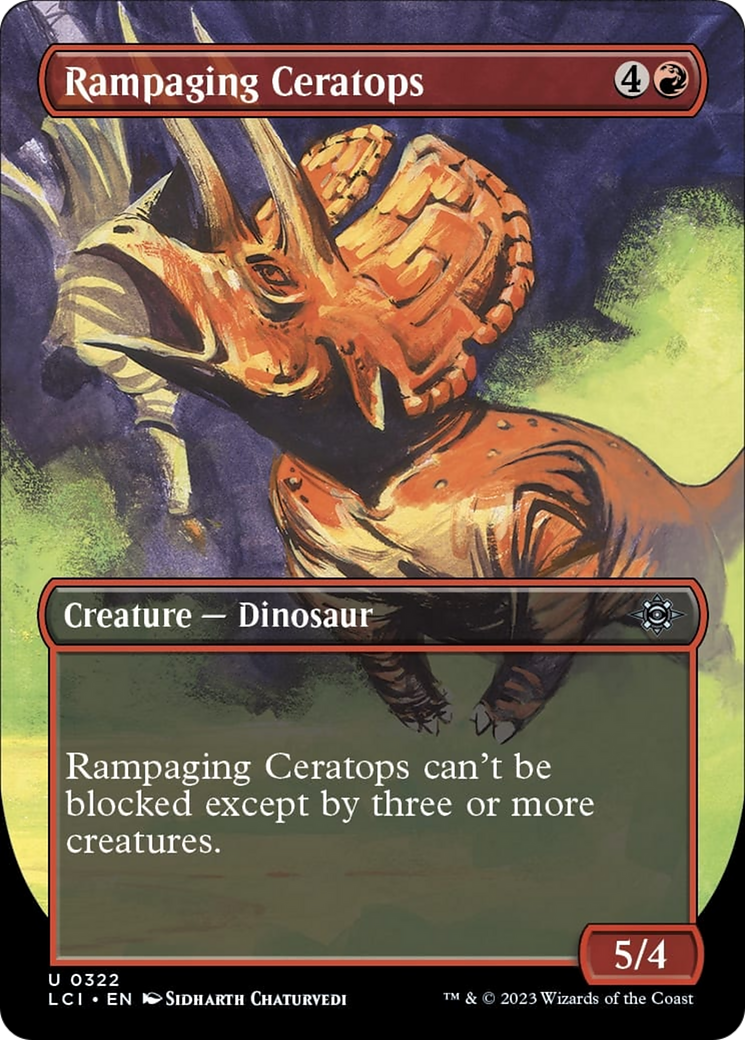 Rampaging Ceratops (Borderless) [The Lost Caverns of Ixalan] | Boutique FDB TCG