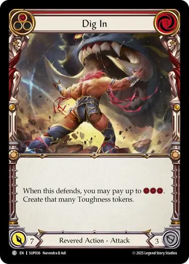 Dig In (Red) [SUP036] (Super Slam)  Rainbow Foil | Boutique FDB TCG