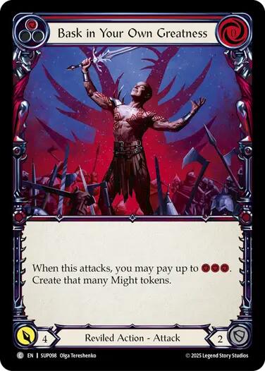 Bask in Your Own Greatness (Red) [SUP098] (Super Slam)  Rainbow Foil | Boutique FDB TCG