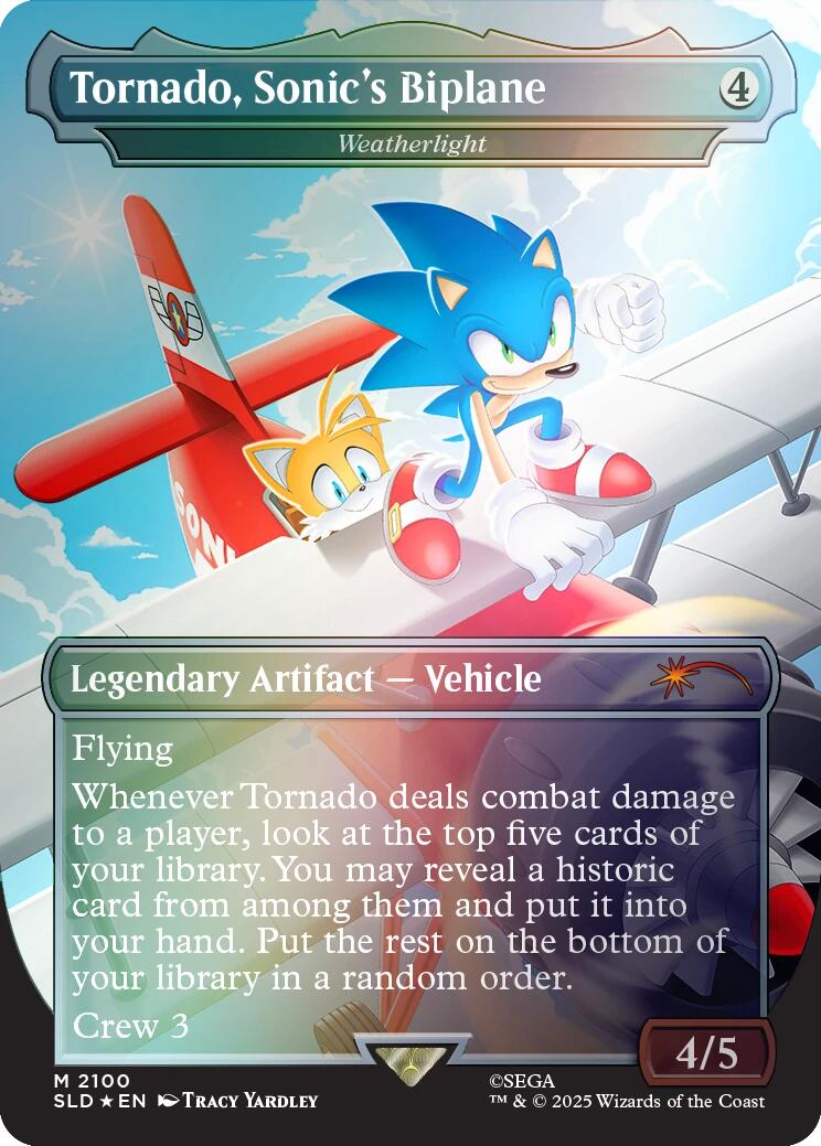 Tornado, Sonic's Biplane - Weatherlight (Rainbow Foil) [Secret Lair Drop Series] | Boutique FDB TCG