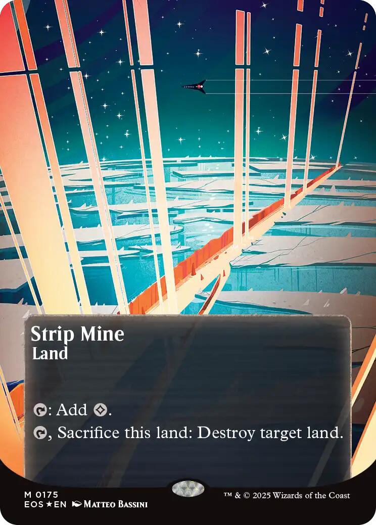 Strip Mine (0175) (Borderless) (Galaxy Foil) [Edge of Eternities: Stellar Sights] | Boutique FDB TCG