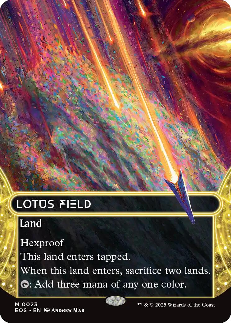 Lotus Field (0023) (Borderless) [Edge of Eternities: Stellar Sights] | Boutique FDB TCG