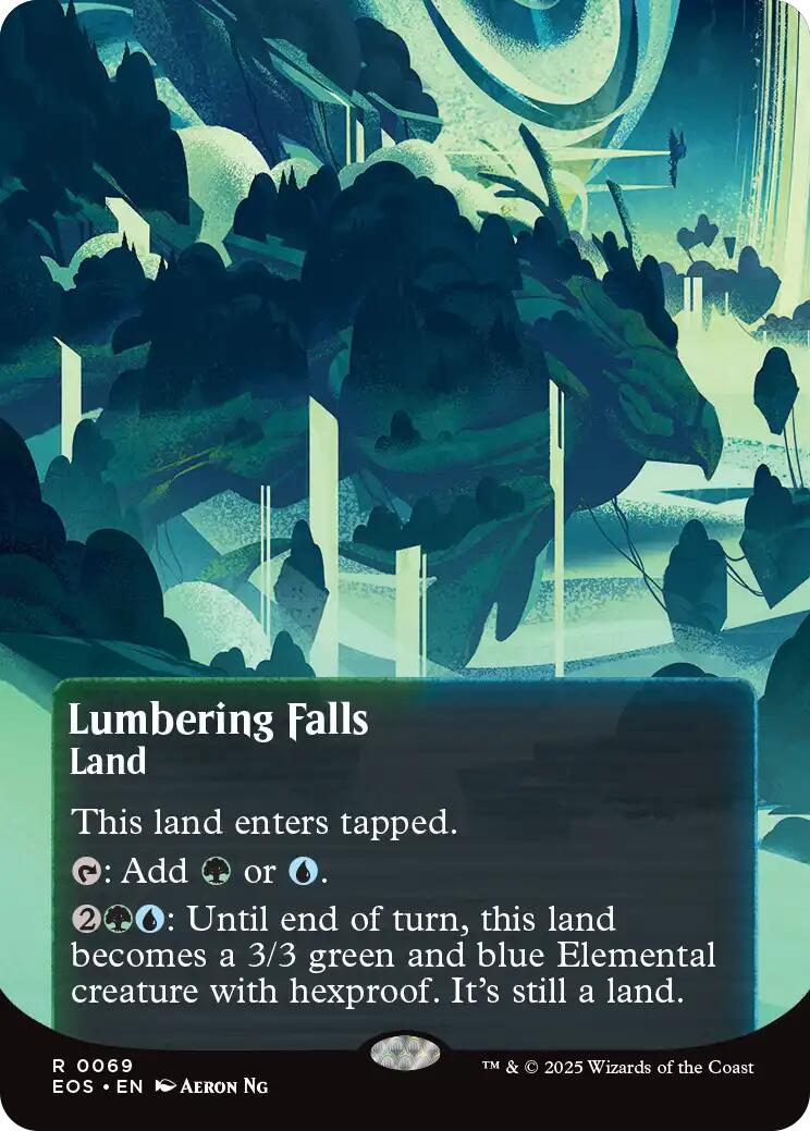 Lumbering Falls (0069) (Borderless) [Edge of Eternities: Stellar Sights] | Boutique FDB TCG