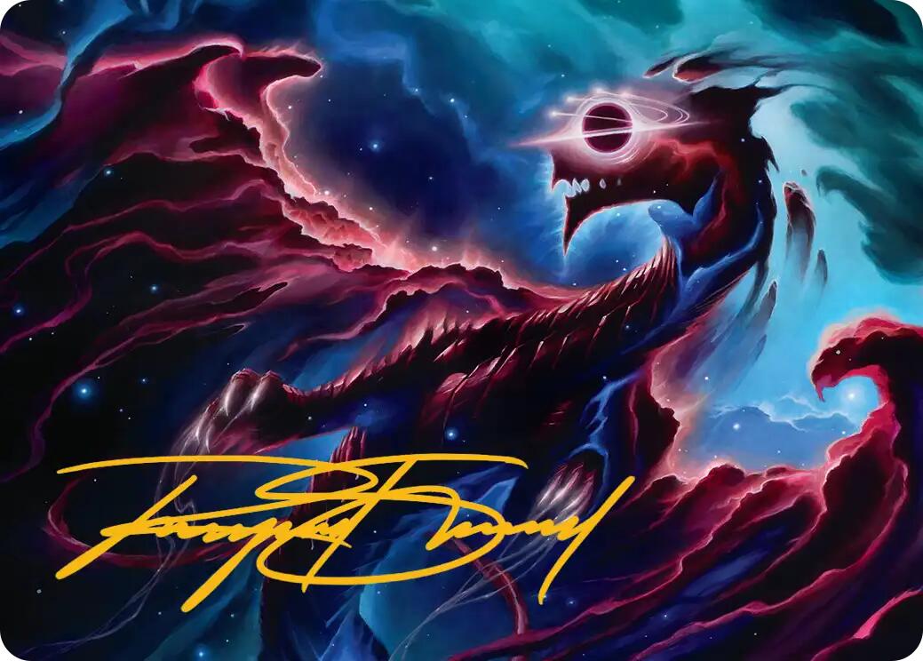 Nova Hellkite Art Card (18/54) (Gold-Stamped Signature) [Edge of Eternities Art Series] | Boutique FDB TCG