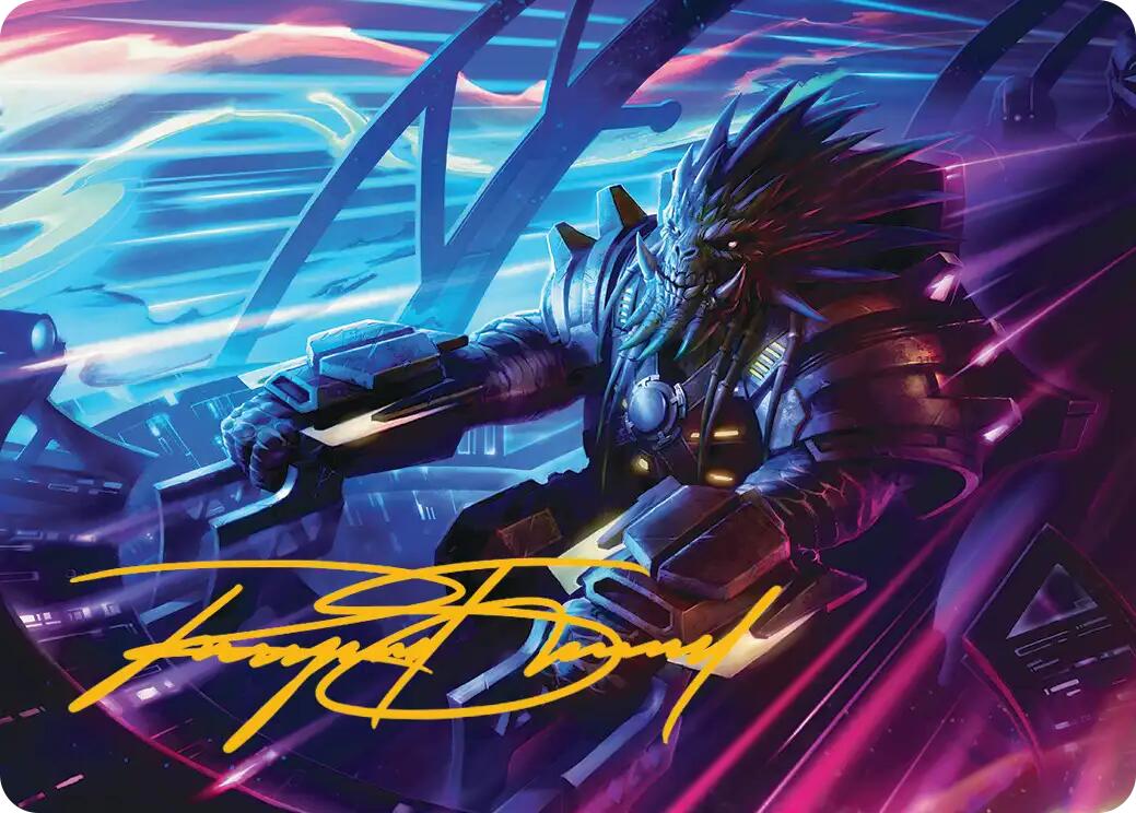 Tannuk, Steadfast Second Art Card (Gold-Stamped Signature) [Edge of Eternities Art Series] | Boutique FDB TCG