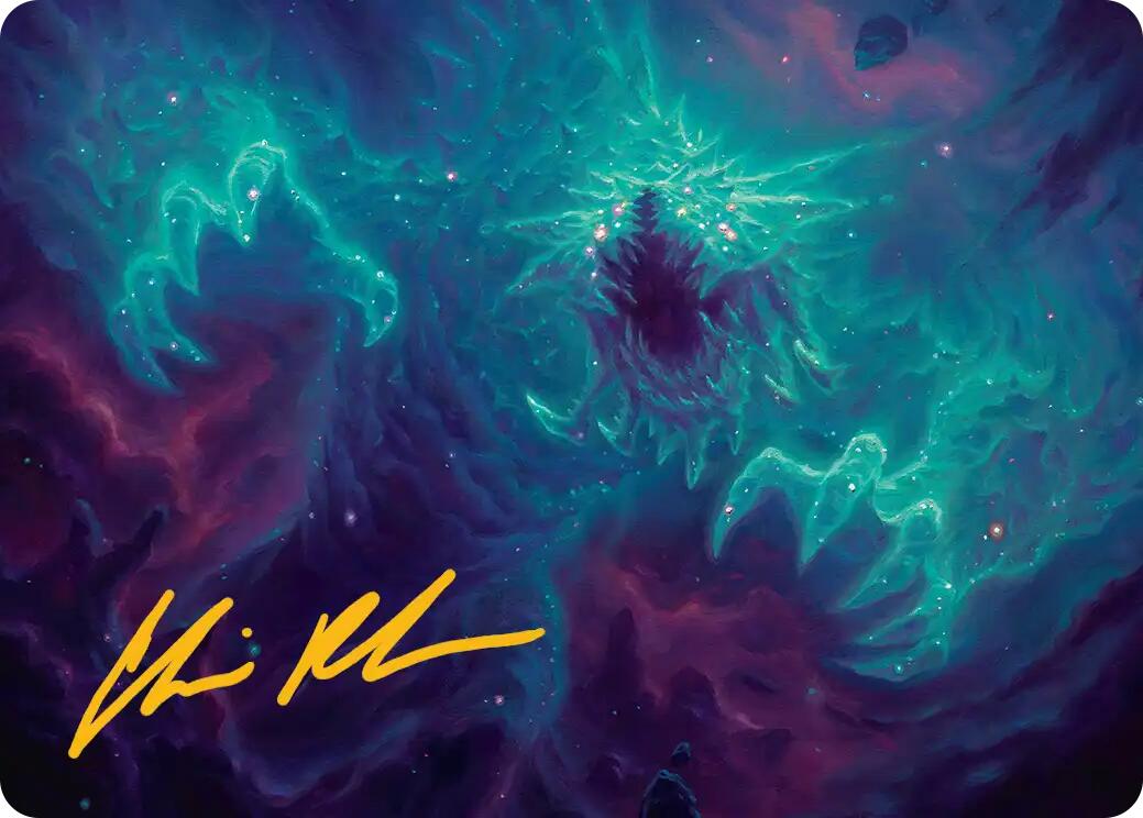 Cosmogoyf Art Card (Gold-Stamped Signature) [Edge of Eternities Art Series] | Boutique FDB TCG
