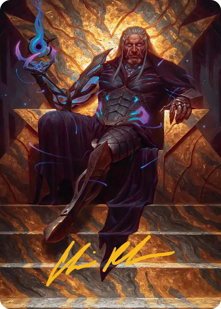 Tezzeret, Cruel Captain Art Card (1/54) (Gold-Stamped Signature) [Edge of Eternities Art Series] | Boutique FDB TCG