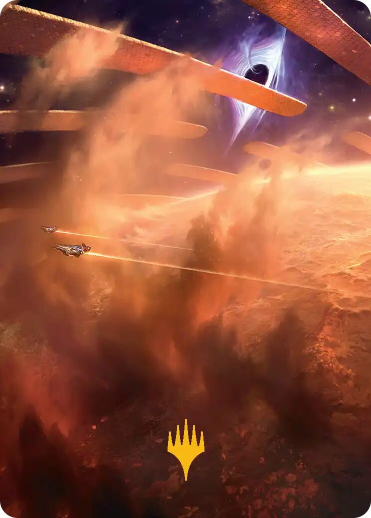 Adagia, Windswept Bastion Art Card (Gold-Stamped Planeswalker Symbol) [Edge of Eternities Art Series] | Boutique FDB TCG