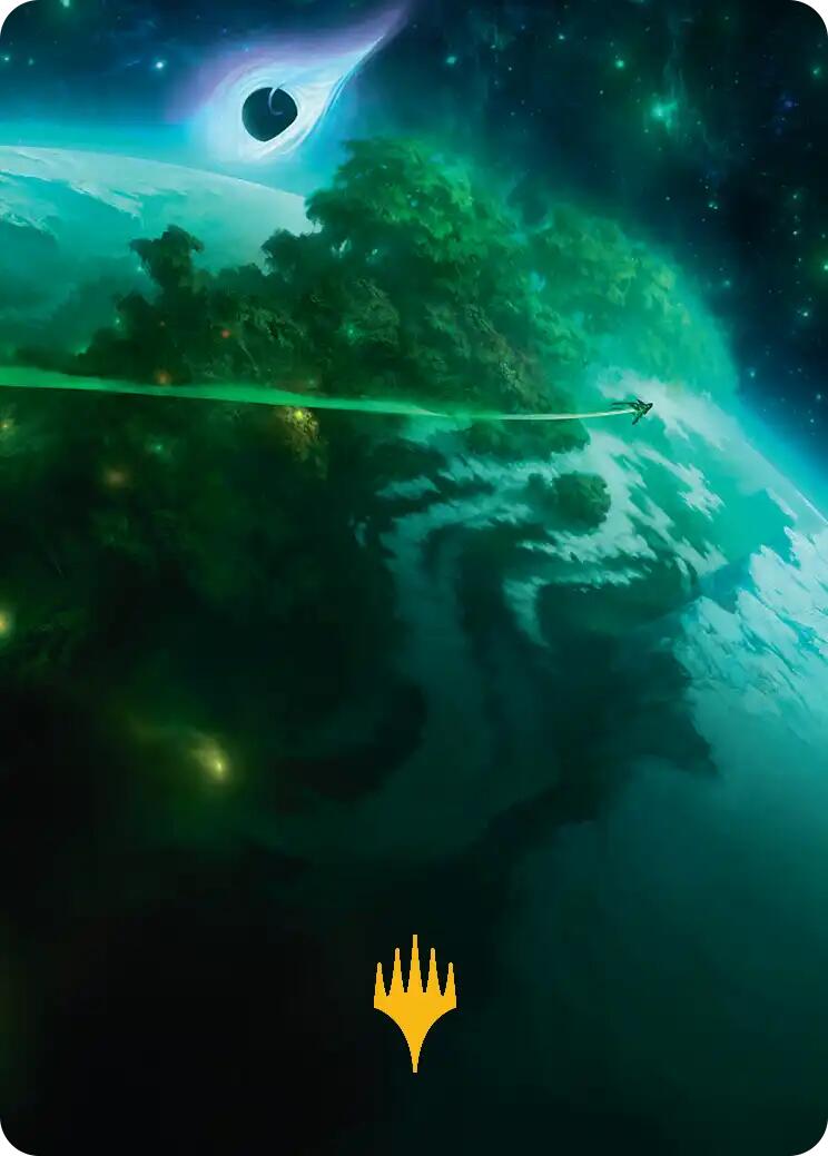 Evendo, Waking Haven Art Card (Gold-Stamped Planeswalker Symbol) [Edge of Eternities Art Series] | Boutique FDB TCG