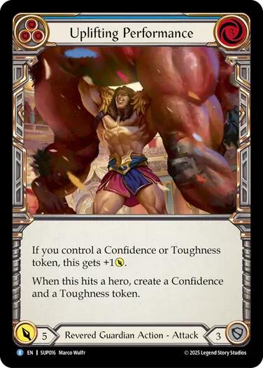 Uplifting Performance [SUP016] (Super Slam)  Rainbow Foil | Boutique FDB TCG