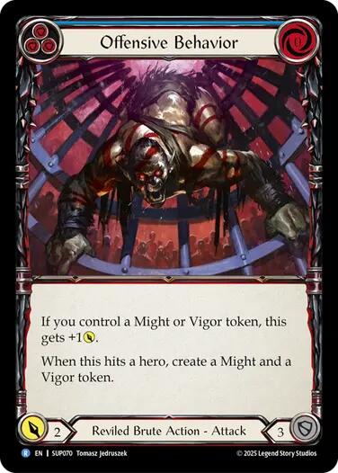 Offensive Behavior [SUP070] (Super Slam)  Rainbow Foil | Boutique FDB TCG