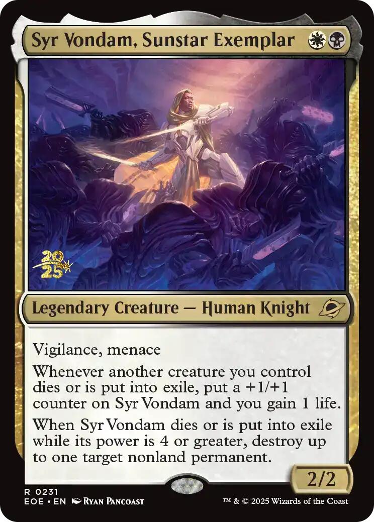 Syr Vondam, Sunstar Exemplar [Edge of Eternities Prerelease Promos] | Boutique FDB TCG