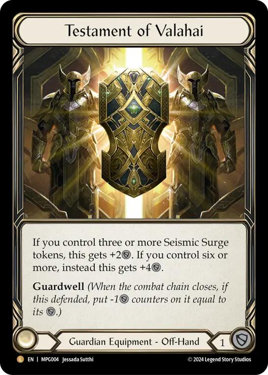 Testament of Valahai [MPG004] (Mastery Pack Guardian)  Rainbow Foil | Boutique FDB TCG