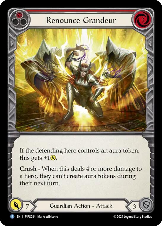 Renounce Grandeur [MPG034] (Mastery Pack Guardian)  Rainbow Foil | Boutique FDB TCG
