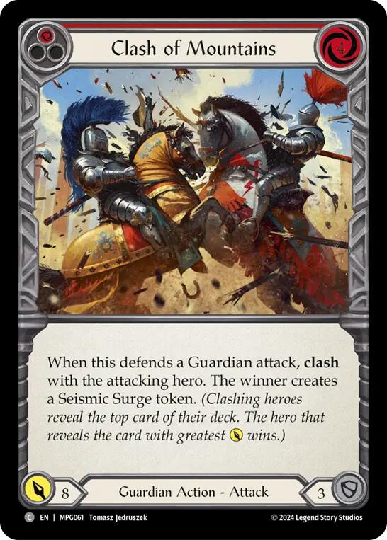 Clash of Mountains (Red) [MPG061] (Mastery Pack Guardian)  Rainbow Foil | Boutique FDB TCG