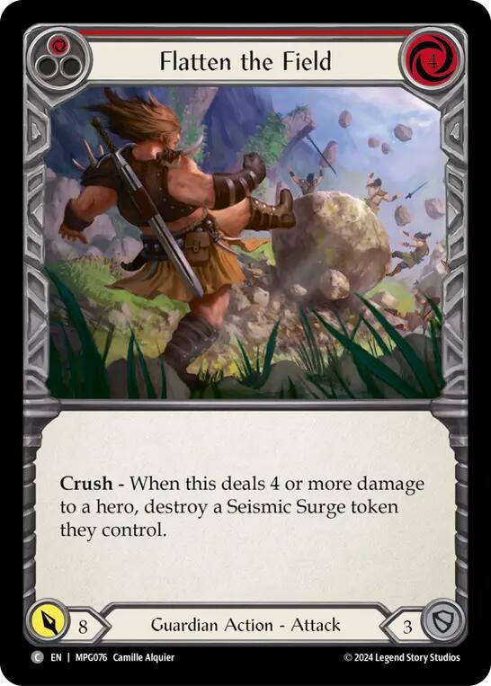 Flatten the Field (Red) [MPG076] (Mastery Pack Guardian)  Rainbow Foil | Boutique FDB TCG