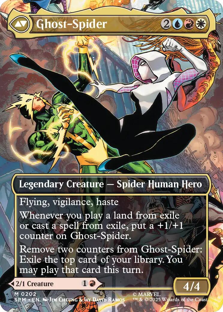 Gwen Stacy (0202) (Borderless) [Marvel's Spider-Man] | Boutique FDB TCG