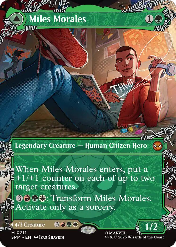 Miles Morales (0211) (Borderless) [Marvel's Spider-Man] | Boutique FDB TCG