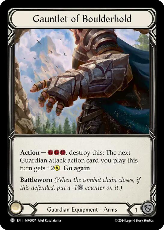 Gauntlet of Boulderhold [MPG007] (Mastery Pack Guardian)  Cold Foil | Boutique FDB TCG