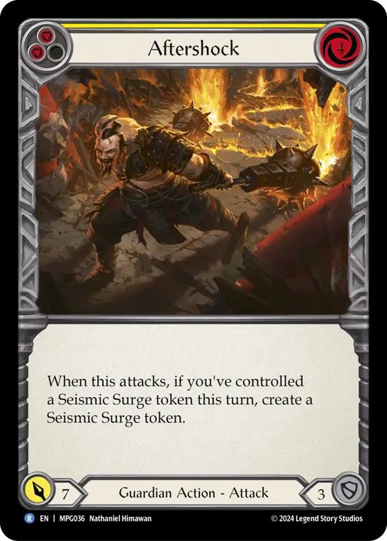 Aftershock (Yellow) [MPG036] (Mastery Pack Guardian)  Rainbow Foil | Boutique FDB TCG