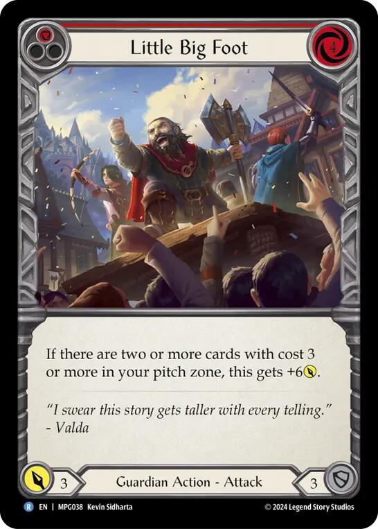 Little Big Foot (Red) [MPG038] (Mastery Pack Guardian)  Rainbow Foil | Boutique FDB TCG