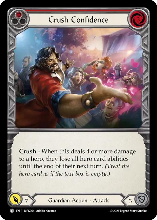 Crush Confidence (Red) [MPG064] (Mastery Pack Guardian) | Boutique FDB TCG