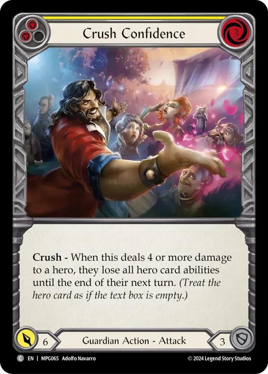 Crush Confidence (Yellow) [MPG065] (Mastery Pack Guardian) | Boutique FDB TCG
