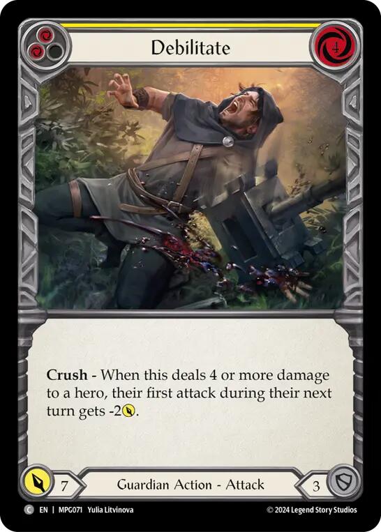 Debilitate (Yellow) [MPG071] (Mastery Pack Guardian) | Boutique FDB TCG