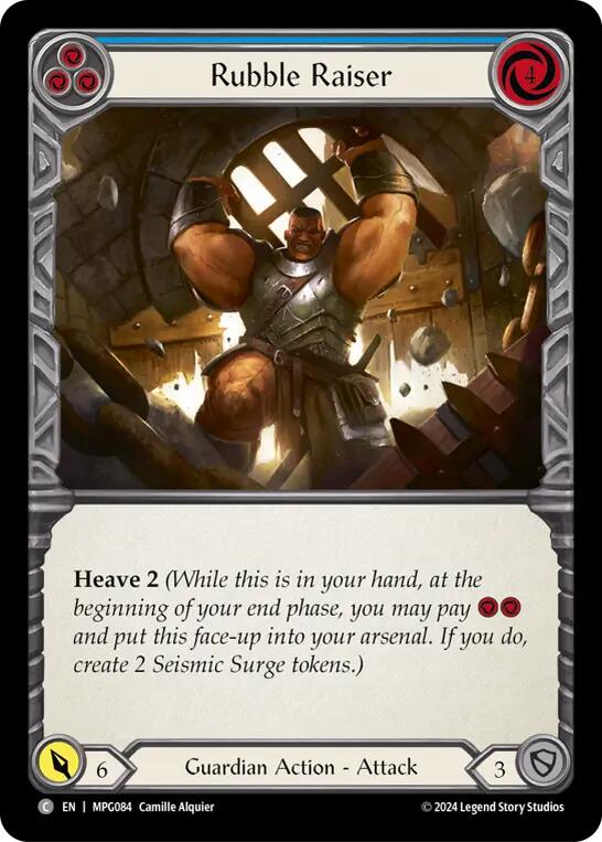 Rubble Raiser (Blue) [MPG084] (Mastery Pack Guardian)  Rainbow Foil | Boutique FDB TCG