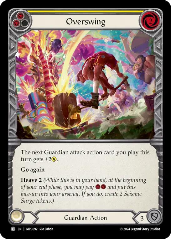 Overswing (Yellow) [MPG092] (Mastery Pack Guardian)  Rainbow Foil | Boutique FDB TCG