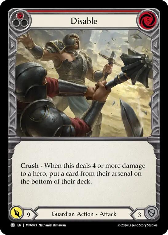 Disable (Red) [MPG073] (Mastery Pack Guardian) | Boutique FDB TCG