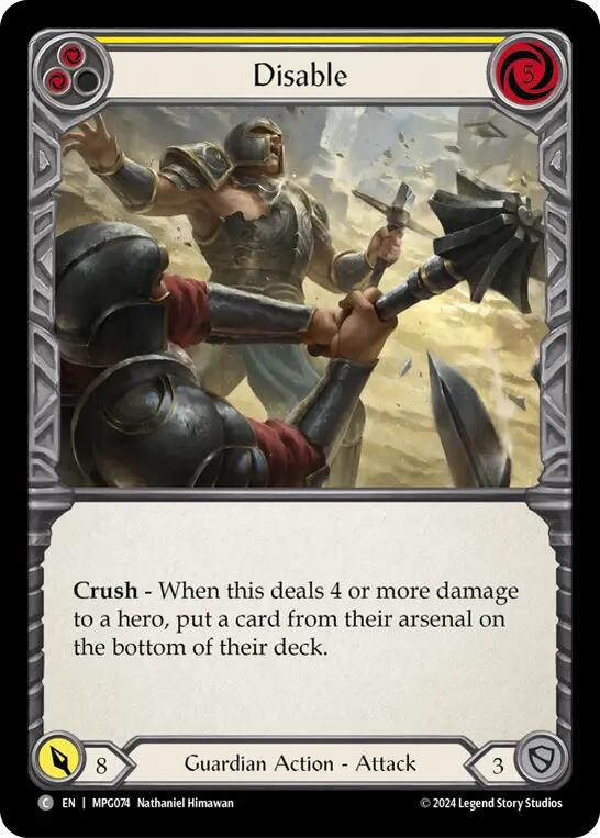 Disable (Yellow) [MPG074] (Mastery Pack Guardian) | Boutique FDB TCG