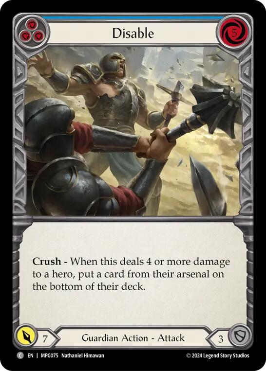 Disable (Blue) [MPG075] (Mastery Pack Guardian) | Boutique FDB TCG