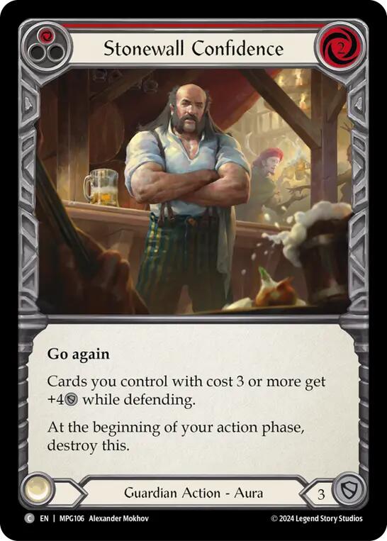 Stonewall Confidence (Red) [MPG106] (Mastery Pack Guardian) | Boutique FDB TCG