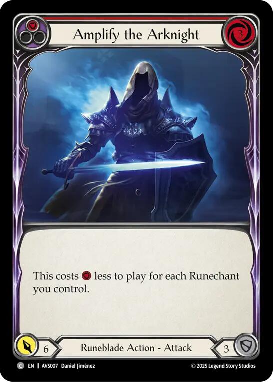 Amplify the Arknight (Red) [AVS007] (Armory Deck: Legends Viserai) | Boutique FDB TCG