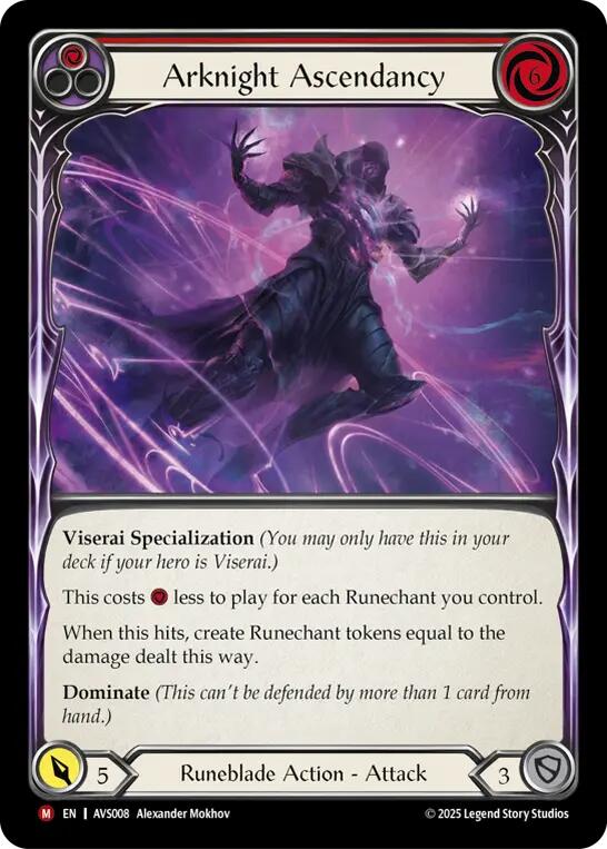 Arknight Ascendancy (Red) [AVS008] (Armory Deck: Legends Viserai) | Boutique FDB TCG